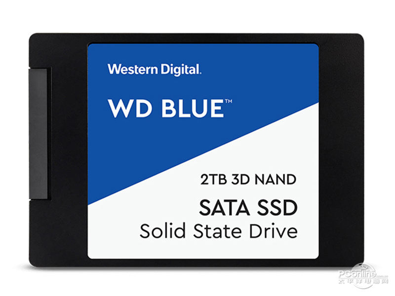 西部数据WD BLUE 3D NAND SATA 2TB SSD 正面