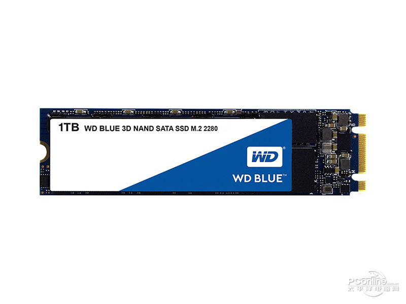 西部数据WD BLUE 3D NAND M.2 1TB SSD 正面