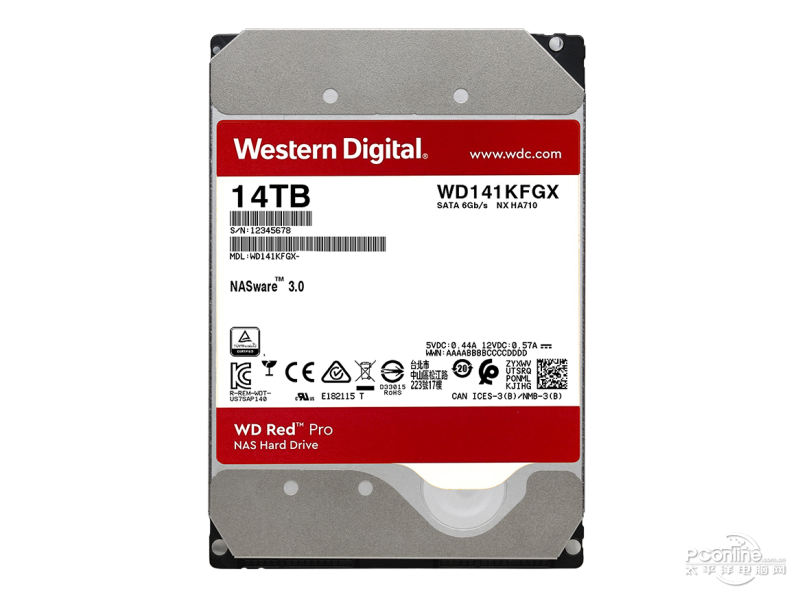 西部数据红盘Pro 14TB 512M SATA3硬盘(WD141KFGX) 主图