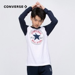 PLUS會(huì)員：CONVERSE 匡威 兒童純棉長袖T恤