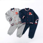 Bornbay 貝貝怡 兒童抓絨棒球服外套長褲 2件套