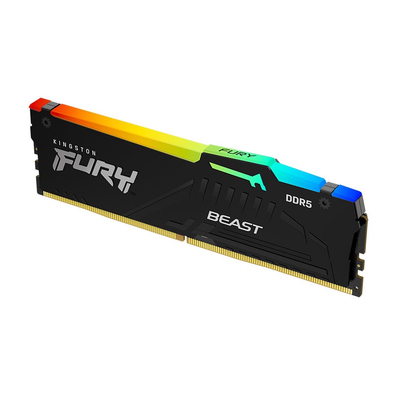 金士顿 (Kingston) FURY 16GB(8G×2)套装 DDR5 5600 台式机内存条 Beast野兽系列 RGB灯条 骇客神条