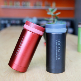 乐扣乐扣（LOCK&amp;LOCK）不锈钢纤巧便携保温杯茶水杯车载商务杯子200ml红色LHC550