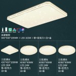NVC Lighting 雷士照明 NVC） LED吸頂超薄燈具套餐 5燈-米家智控客廳+臥室*4