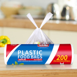 SODOLIKE 尚岛宜家 背心式保鲜袋中号加厚200只装 加厚实塑料可系口食品袋子厨房超市一次性保鲜袋
