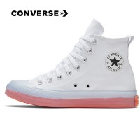 匡威（Converse）帆布鞋男鞋女鞋2024夏季新款CX透明果冻底运动鞋All Star学生板 小白鞋167807C白色粉 36