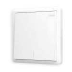 ABB開關(guān)面板 86型帶熒光單開雙控開關(guān) 遠致系列 白色 AO105