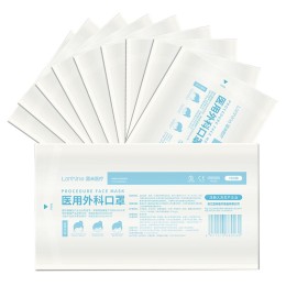 lanhine 藍禾醫(yī)療 一次性醫(yī)用外科口罩 100只裝 藍色
