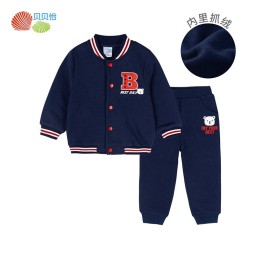Bornbay 貝貝怡 兒童抓絨棒球服 2件套