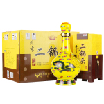 Niulanshan 牛欄山 經(jīng)典二鍋頭 黃龍 清香型 白酒 45度 500ml*6瓶 整箱裝 （內(nèi)含三個(gè)禮品袋）