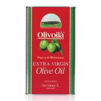 欧丽薇兰 Olivoilà 食用油 压榨 特级初榨橄榄油红装3L（地中海原装进口）