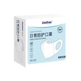 UNIFREE 一次性3D立體口罩 30片 白色 M