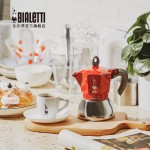 比樂(lè)蒂（Bialetti）摩卡壺 電磁感應(yīng)咖啡壺意大利進(jìn)口意式濃縮手沖咖啡壺家用 紅色2杯份 100ml