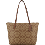 COACH 蔻馳 女士單肩托特包 4455 IME74 卡其/棕色 中號