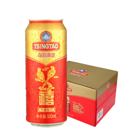 TSINGTAO 青島啤酒 千禧臨門 10度 500ml*12聽 整箱裝
