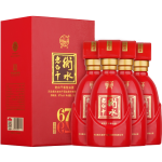 衡水老白干古法釀造中國(guó)紅 老白干香型白酒 67度 500ml*4瓶 送禮整箱婚宴