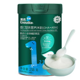 Enoulite 英氏 多樂能系列 維C加鐵營養(yǎng)米粉 國產(chǎn)版 1階 DHA ARA 258g