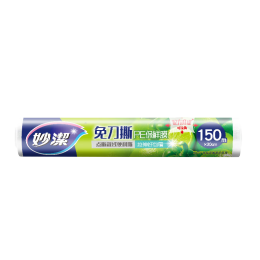 妙潔 妙潔 免刀撕PE手撕保鮮膜150米大碗經(jīng)濟裝