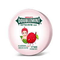 绿箭(DOUBLEMINT)薄荷糖脆皮软心糖沁凉荔枝味25g/盒 糖果儿童零食