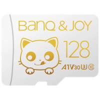 banq&JOY金卡 128GB TF（MicroSD）存储卡 U3 V30 A1 4K 手机平板游戏机行车记录仪&监控摄像头内存卡