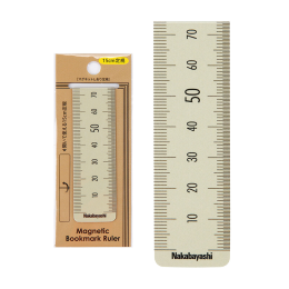 Nakabayashi 仲林 磁吸折疊刻度直尺 15cm 米白