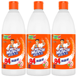 威猛先生（Mr Muscle） 84消毒液 500g*3瓶 家用清洁 清新花香