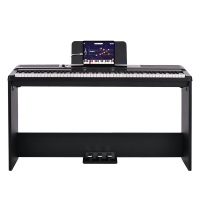 The ONE智能电钢琴 88键重锤数码电子钢琴 儿童成人专业考级 蓝牙便携NEX 黑色X架+官方标配