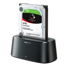 绿联（UGREEN）移动硬盘盒底座2.5 3.5英寸USB3.0台式笔记本SATA串口机械固态ssd外置硬盘盒子 单盘位底座