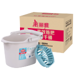 美麗雅拖把桶手提多功能膠棉地拖旋轉(zhuǎn)拖把擠水拖布拖地桶配擰干器1個