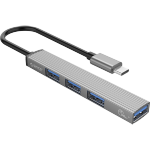 奧?？疲∣RICO）拓展塢type-c轉(zhuǎn)USB3.0分線(xiàn)器擴(kuò)展4口HUB集線(xiàn)器轉(zhuǎn)換器 筆記本電腦鋁合金轉(zhuǎn)接頭AH-13