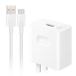 HUAWEI 華為 HW-110600C00 手機充電器 USB-A 66W 白色+Type-C 6A 數(shù)據(jù)線 白色