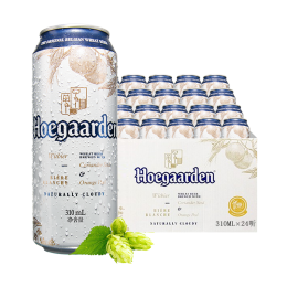 Hoegaarden 福佳 小麥白啤酒 福佳白 精釀啤酒 310ml*24聽(tīng) 整箱裝 年貨送禮