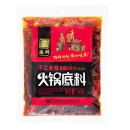 清油火鍋底料麻辣臻鮮手工全型火鍋料500g袋裝四川特產(chǎn)冒菜料包郵