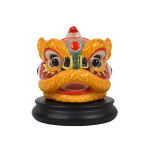 PLUS會員：翊珗 國潮醒獅擺件 紅彩獅頭 (精美禮盒+圓形底座)