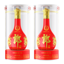 郎酒红花郎15 酱香型 高度白酒 53度 500ml*2瓶 双瓶装 婚宴喜酒