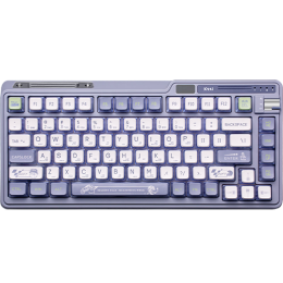 KZZI 珂芝 K75 RGB 82鍵 三模機(jī)械鍵盤 紫丁軸 騎士灰