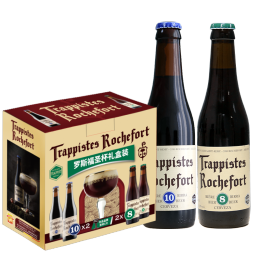 TRAPPISTES ROCHEFORT罗斯福圣杯礼盒330ml*4瓶+酒杯1支  修道院精酿啤酒 比利时进口