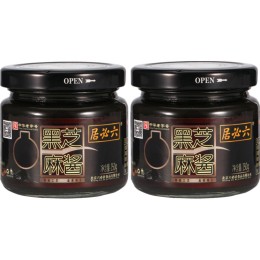六必居高鈣純黑芝麻醬2瓶石磨黑芝麻糊醬烘培輔料早餐搭配抹面包