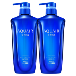 AQUAIR 水之密語 凈潤臻養(yǎng)(控油型)洗發(fā)水套裝600ml*2 控油蓬松洗發(fā)露 男女士通用