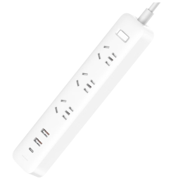 小米（MI）米家插线板20W快充版（2A1C）USB插座/插排/排插/拖线板/插板/接线板 总控 全长1.8米 白色