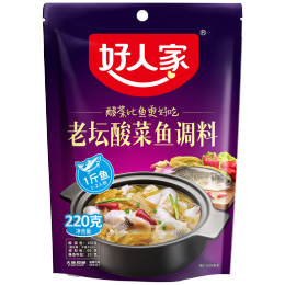好人家老坛酸菜鱼水煮鱼烤鱼调料 【经典】老坛酸菜鱼220g*3袋