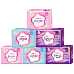 月月舒衛(wèi)生巾女棉柔日用夜用超長透氣整箱裝官方旗艦店正品姨媽巾