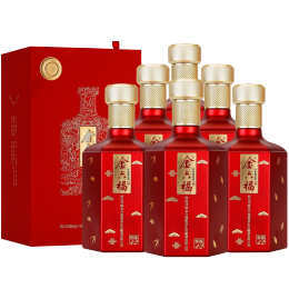 金六福 窖陈拾贰号 浓清兼香型白酒 50.8度 500ml*6瓶 整箱装 婚宴送礼