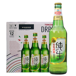 TSINGTAO 青島啤酒 純生8度500ml*12瓶 整箱 （新老包裝隨機(jī)發(fā)貨）年貨送禮