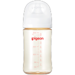 貝親（Pigeon）新生嬰兒 防脹氣寬口徑PPSU奶瓶 240ml AA192 L號(hào) 6個(gè)月+