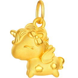 CHJ JEWELLERY 潮宏基 女士獨(dú)角獸黃金吊墜 XPG30015824