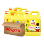 白貓 檸檬紅茶洗潔精5kg*4瓶（整箱）A類食品用去油祛味紅茶香洗潔精