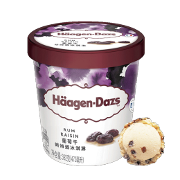 H?agen·Dazs 哈根達(dá)斯 葡萄朗姆酒口味 冰淇淋 473ml