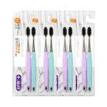 Saky 舒客 炭絲能量軟毛護(hù)齦牙刷8支家庭裝 改善口腔異味 正常刷頭防滑通用