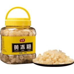 云冰多晶小粒黃冰糖老冰糖土冰糖塊甘蔗糖 散裝黃冰糖2.3斤大罐裝
